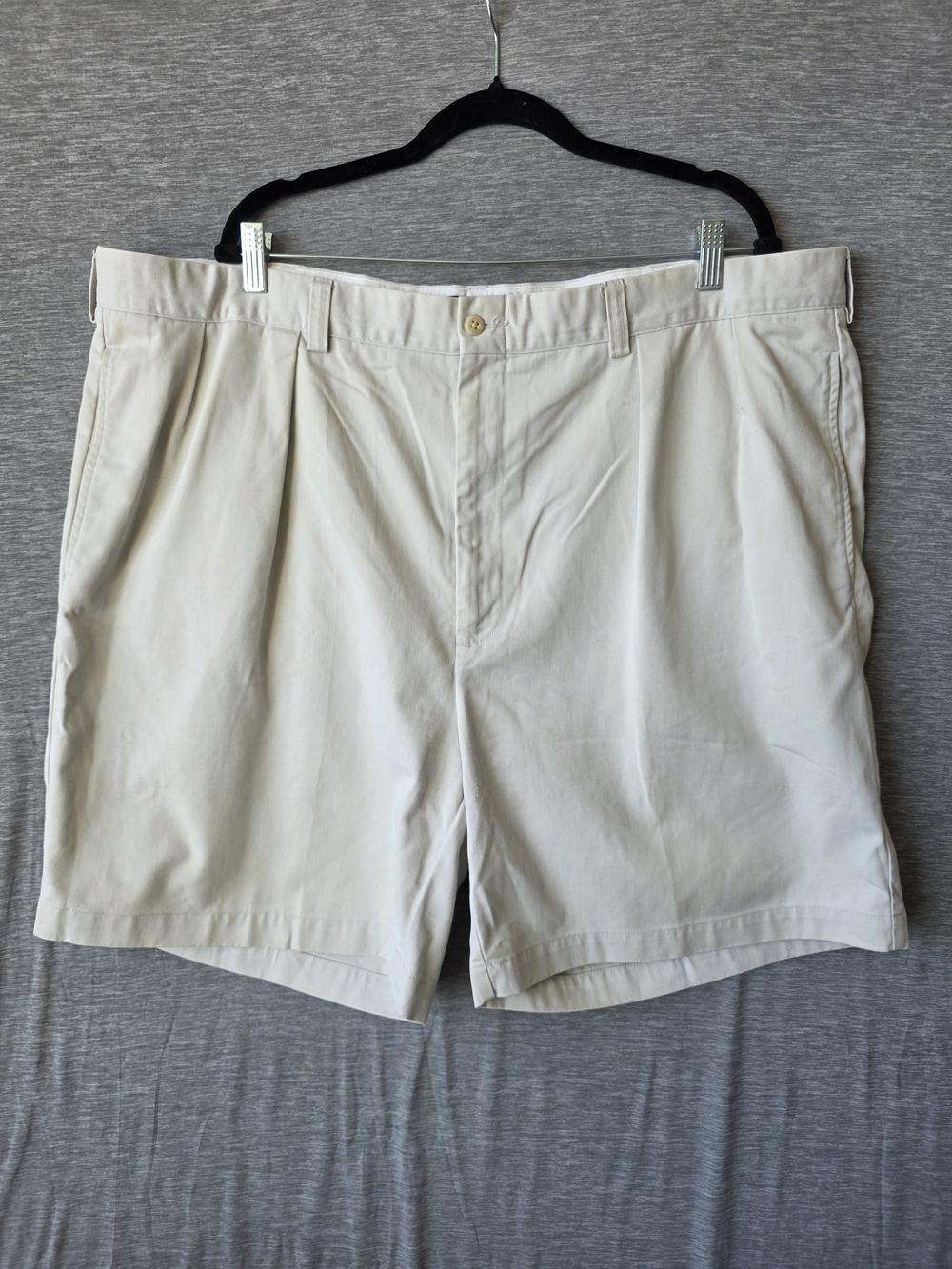 VTG Polo Ralph Lauren Classic Chino "Tyler" Men's Shorts  Pleated Cotton Khaki